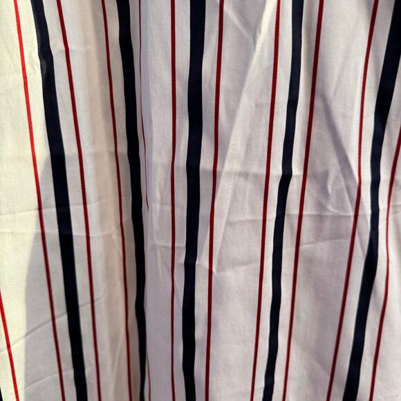 Tuckernuck Shirt Dress White Striped Collared Pocket Pullover Sleeveless Sz XL - Picture 2 of 7